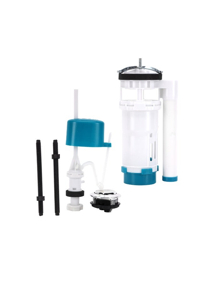 GEEPAS Low Pressure Inlet Water Flush Fitting | PP Material, 20 cm Size, Easy Adjustability, Adjustable Height and Float Setting | Water Saving Design and Top Push Button for Easy Use | GVL61191 White - Image 1